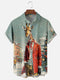 Men's Christmas Funny Graphic Short Sleeve Hawaiian Shirt